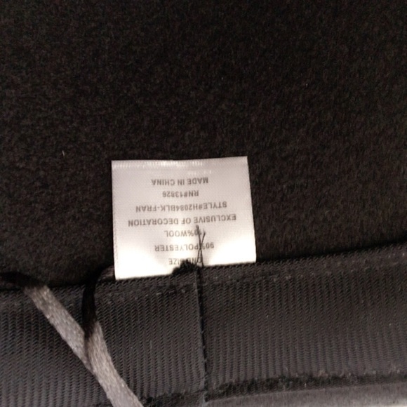 Hat medium fedora with string pearls black - Picture 6 of 6